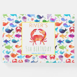 Visitas Rainbow Watercolor Sob O Livro De Guest Do Carangu