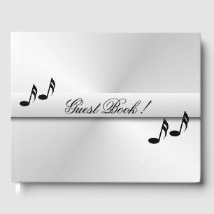 Visitas Silver Music Personalizado Livro de Convidados Dat