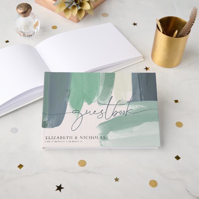 Visitas Vidro Oceano litoral | Livro de Convidados de Casa (Frente aberta)