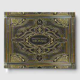 Visitas Vintage Dourado Livro de Convidados