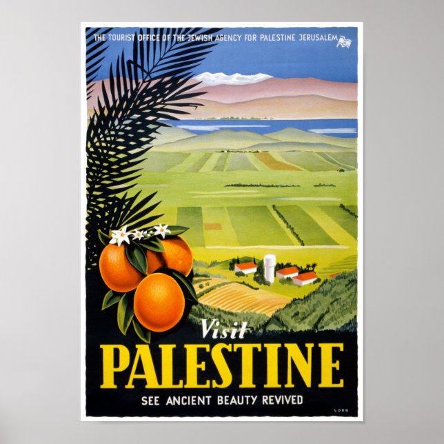 Visite a Poster da Palestina restaurada (Frente)