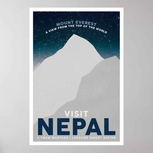 Visite a Poster do Monte Everest no Nepal (Frente)