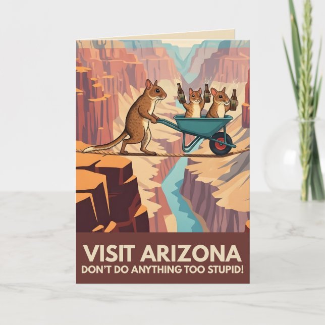 Visite cartões de saudação engraçados do Arizona (Frente)