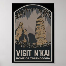 Visite N'kai Poster de viagens Lovecraft Tsathoggu