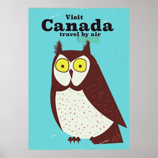 Visite o poster da Coruja do Canadá (Frente)