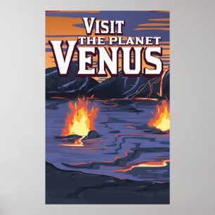 Visite o poster de viagens Planeta Vênus