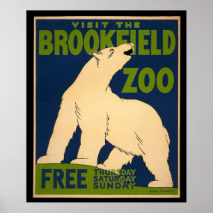 Visite o Poster do zoológico Brookfield