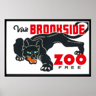 Visite o Poster vintage de zoológico Brookfield