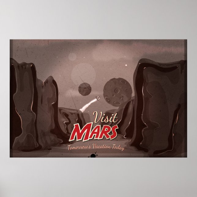 Visite o Poster vintage Mars (Frente)