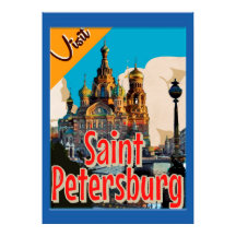 Visite o Poster vintage Petersburg Remasteado