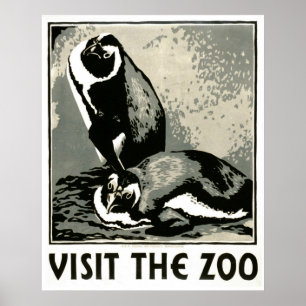Visite o Zoo - Poster WPA -