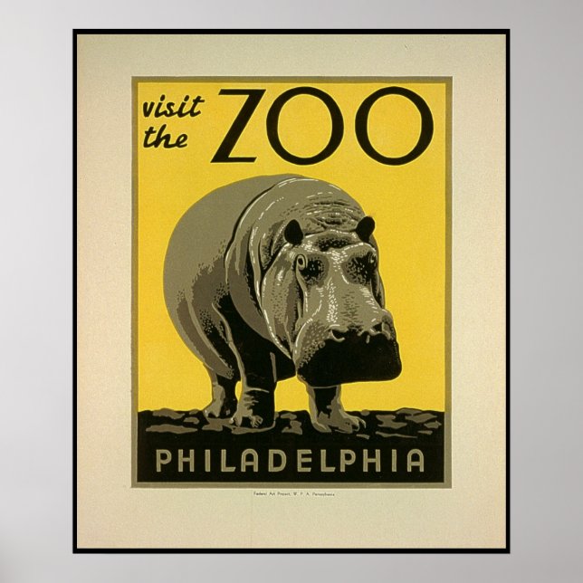 Visite o Zoológico de Filadélfia, Hippo - Poster W (Frente)