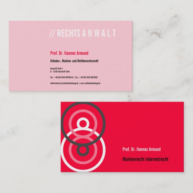 Visitenkarten Frischer Luxus Cartão de visita (Frente/Verso)