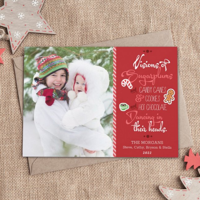 Visões das Ameixas de Açúcar Cartões de Natal (Criador carregado)