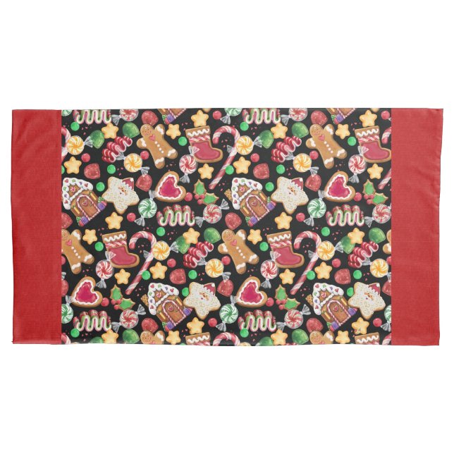 Visões de Sugarplums Pillowcase (Frente)