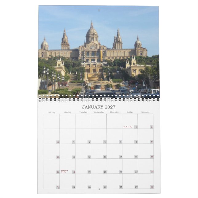 Visões do calendário de Europa (Jan 2027)