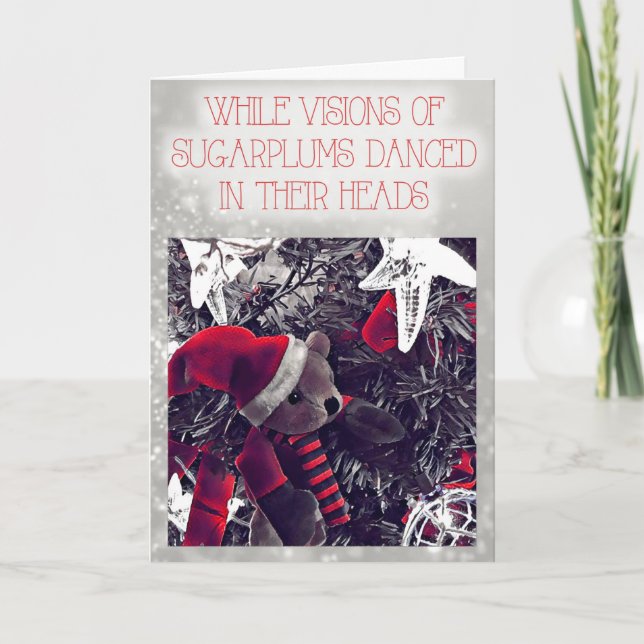 Visões do cartão do urso de ursinho dos Sugarplums (Frente)