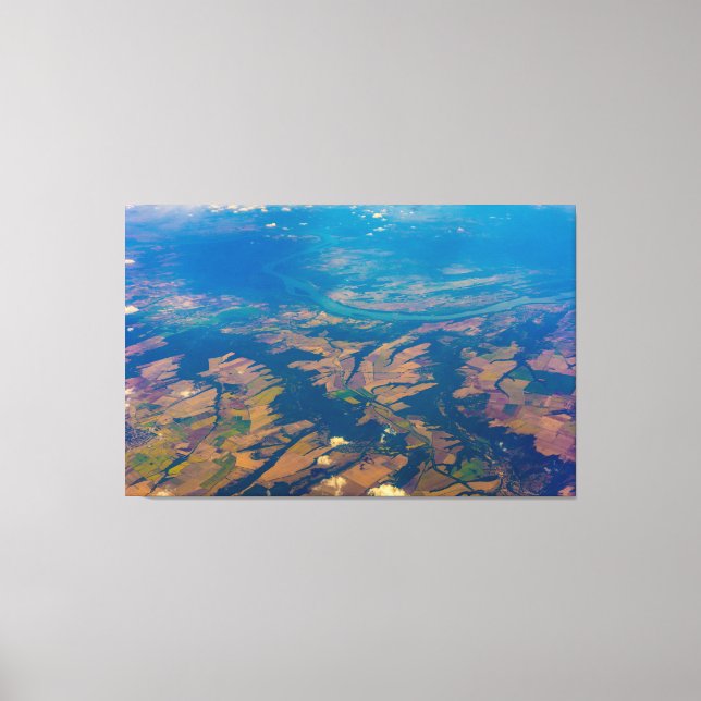 Vista Aérea Da Arte De Canvas Do Aparelho Terrestr (Frente)