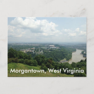 Vista aérea de Morgantown WV, cartões postais do