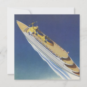 Vista aérea de um navio de cruzeiro Vintage no oce