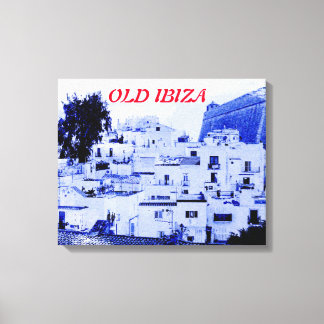 Vista de Ibiza antiga em Impressão em Tela