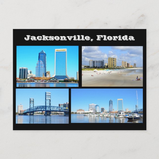 Vista de Jacksonville. Cartão postal da Flórida (Frente)