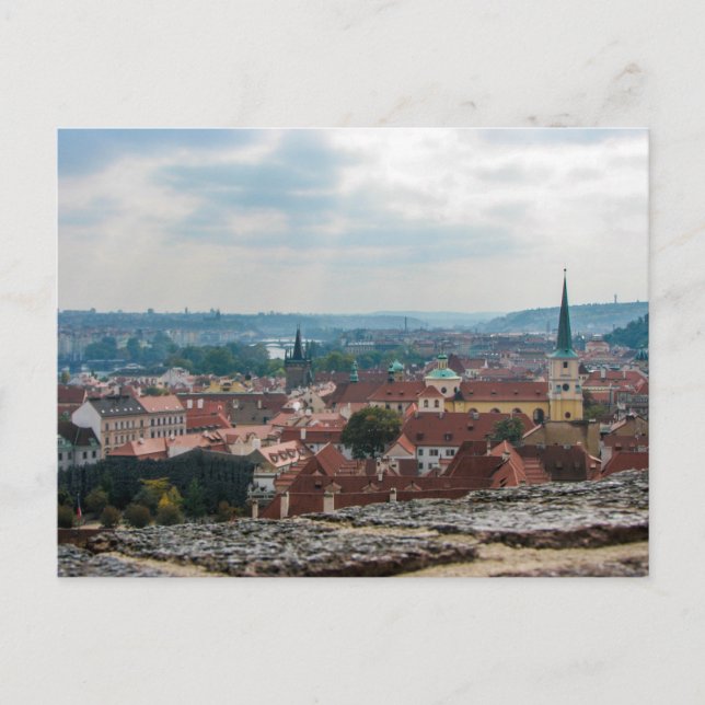 Vista do Castelo de Praga - Cartão postal (Frente)