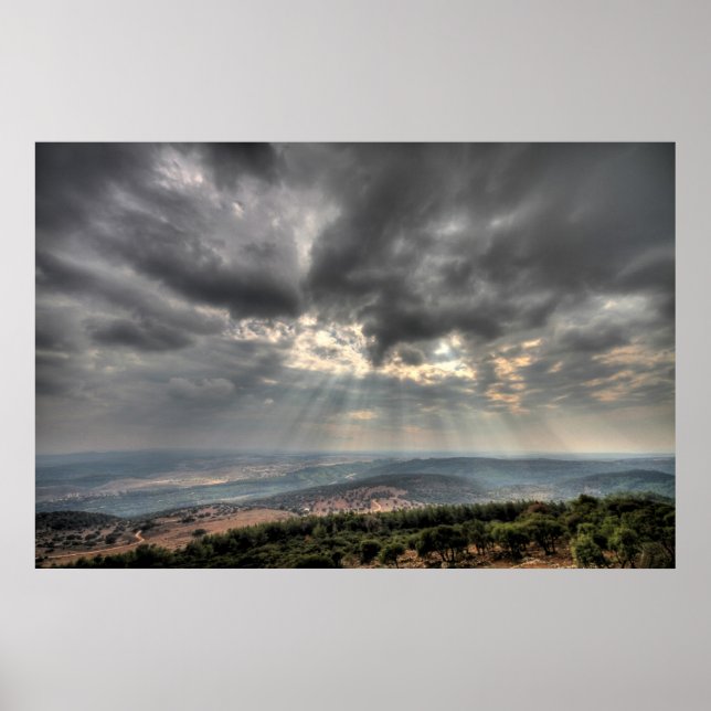 Vista do Monte Carmel, Poster de Foto de Israel (Frente)