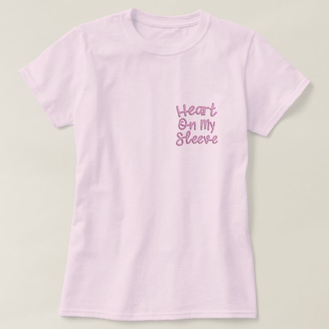 Vista meu coração na minha Capa, camiseta feminina (Frente do Design)