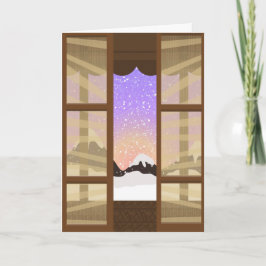 Vista Oriental da Saudação ou Cartão de Nota do In