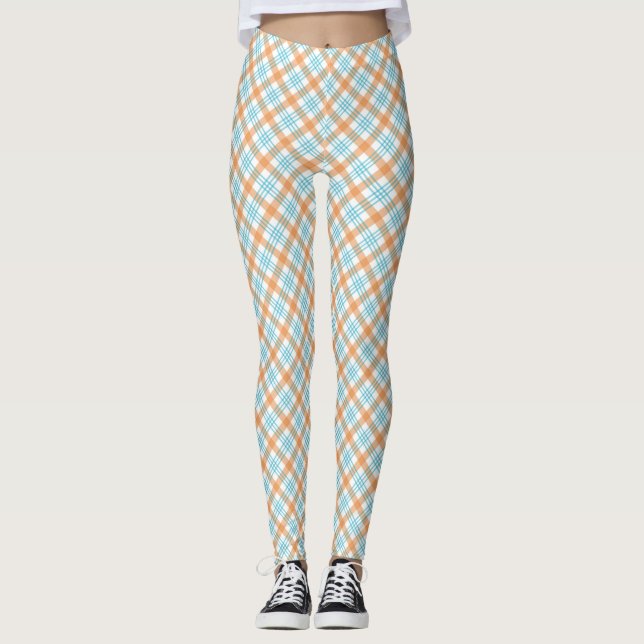 Vistas frontal e traseira de leggings (Frente)