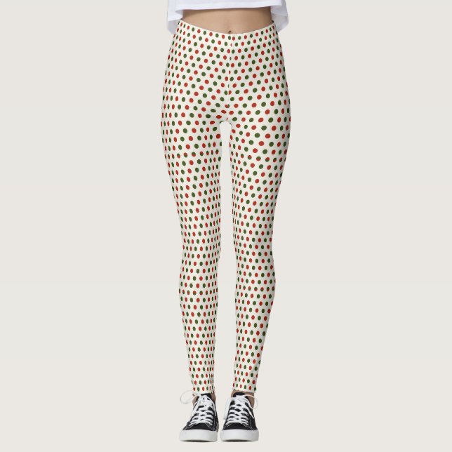 Vistas frontal e traseira de leggings com um padrã (Frente)