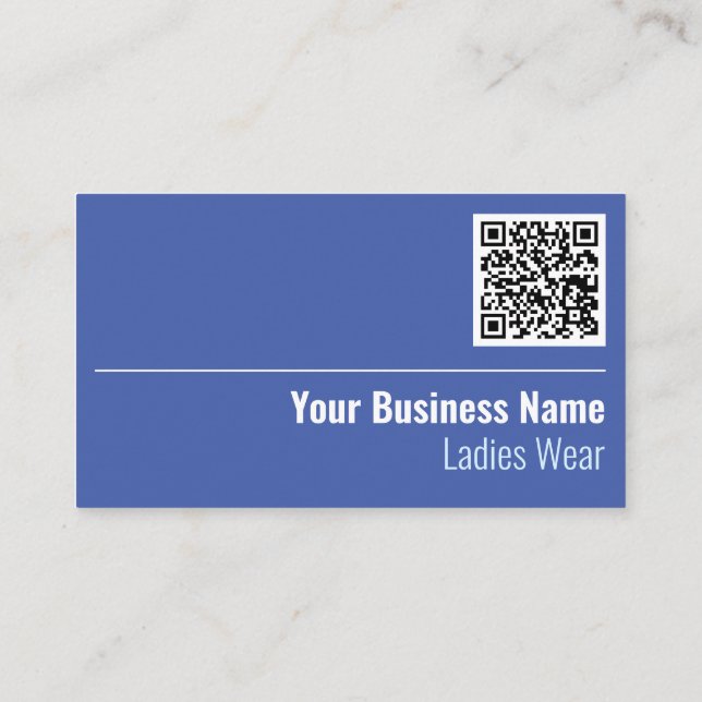 Visto Damas Cartão de visita de Código QR (Verso)
