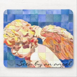 "Visto mousepad de um anjo"