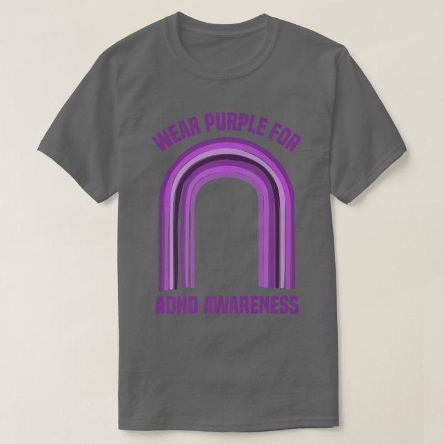 Visto Roxo para Camisa de Sensibilização ADHD Prem (Frente do Design)