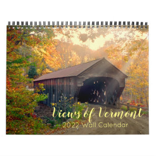 Visualizações do Calendário de Paredes Vermont 202