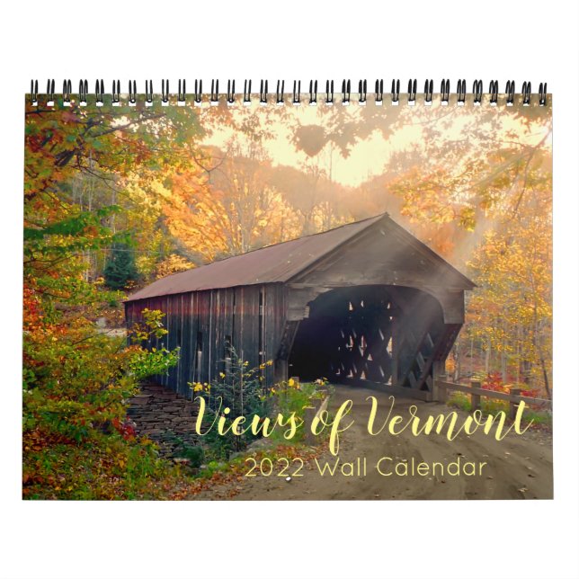 Visualizações do Calendário de Paredes Vermont 202 (Capa)