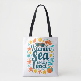 Vitamin Sea Tote Bag - Ocean Lover's Beach Adventu