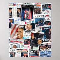 Vitória de Obama em torno da Poster mundial