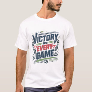 Vitória em todos os jogos, jogador T-Shirt