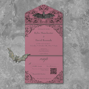 Vitoriano Bat Til Death Black Wine Casamento QR Co