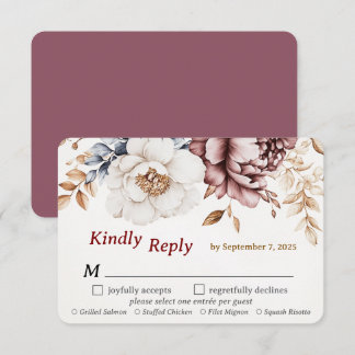 Vitoriano Peony Luxe Casamento RSVP — Escolha de r