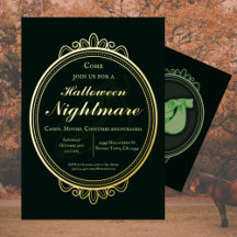 Vitoriano Vintage Green Nightmare Party Halloween