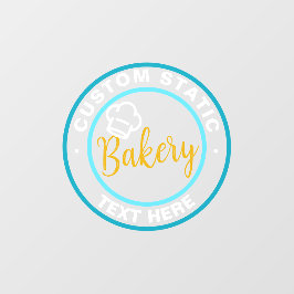 Vitrine adesivo transparente estático ou Padaria