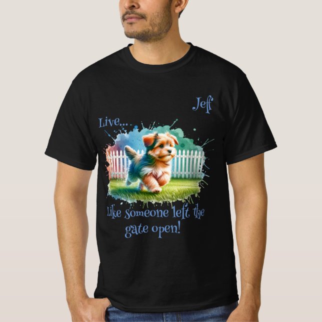 "Viva..." Camiseta Personalizável Masculina (Frente)
