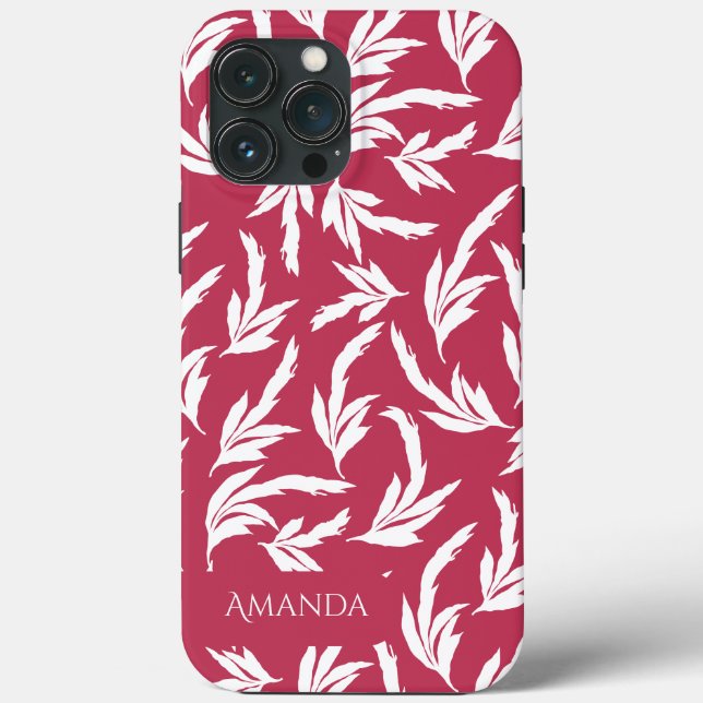 Viva folhas magenta estojo Case-Mate para iPhone (Verso)