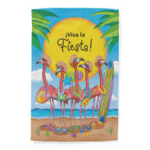 Viva La Fiesta Flamingos Espanhol Reversible