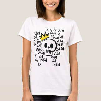 Viva La Vida Skull T-Shirt - Teto Gráfico Negrito