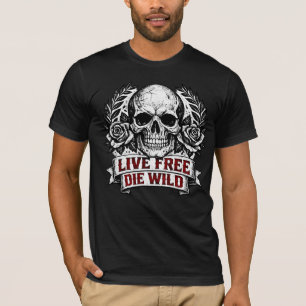 Viva Livre Morra Selvagem – Camiseta Gráfica Gótic