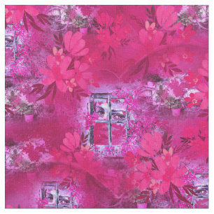 Viva Magenta 2023 garota no Tecido da janela